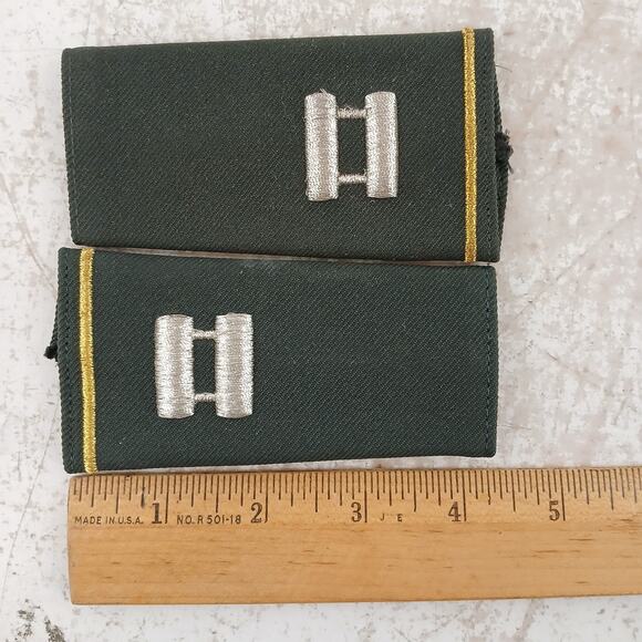 US Army Dress Uniform Captain Rank Insignia Lot of 6 – Shoulder Patches Set - Picture 10 of 11